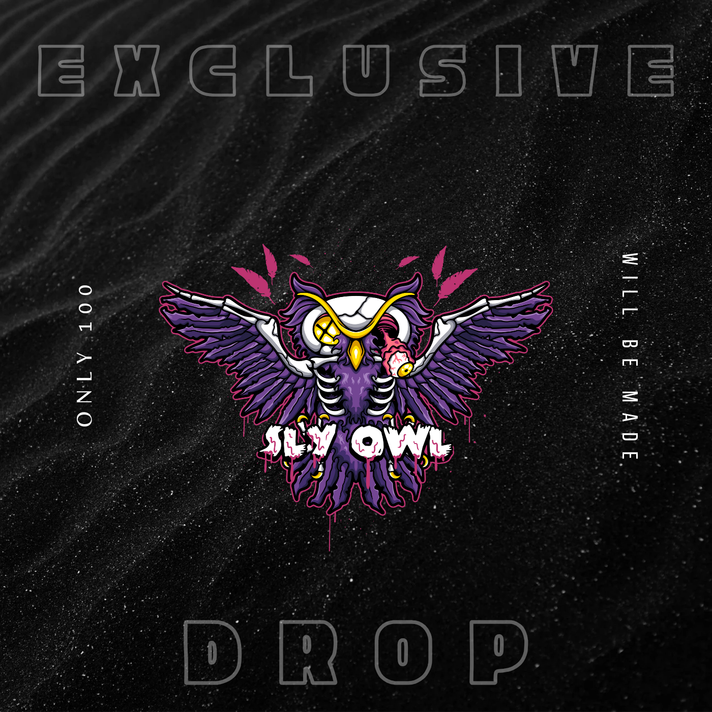 Stylized owl logo with 'Sly Owl' text on a dark textured background